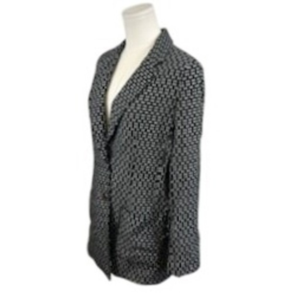 Anthropologie Blazer Women's Size Medium Geometric Cotton Career Jacket Coat